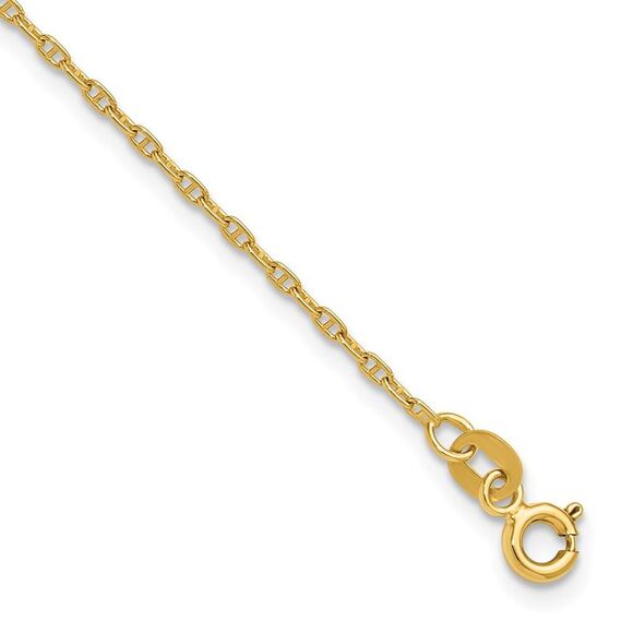 14k Yellow Gold 1.5mm Mariners Link Chain